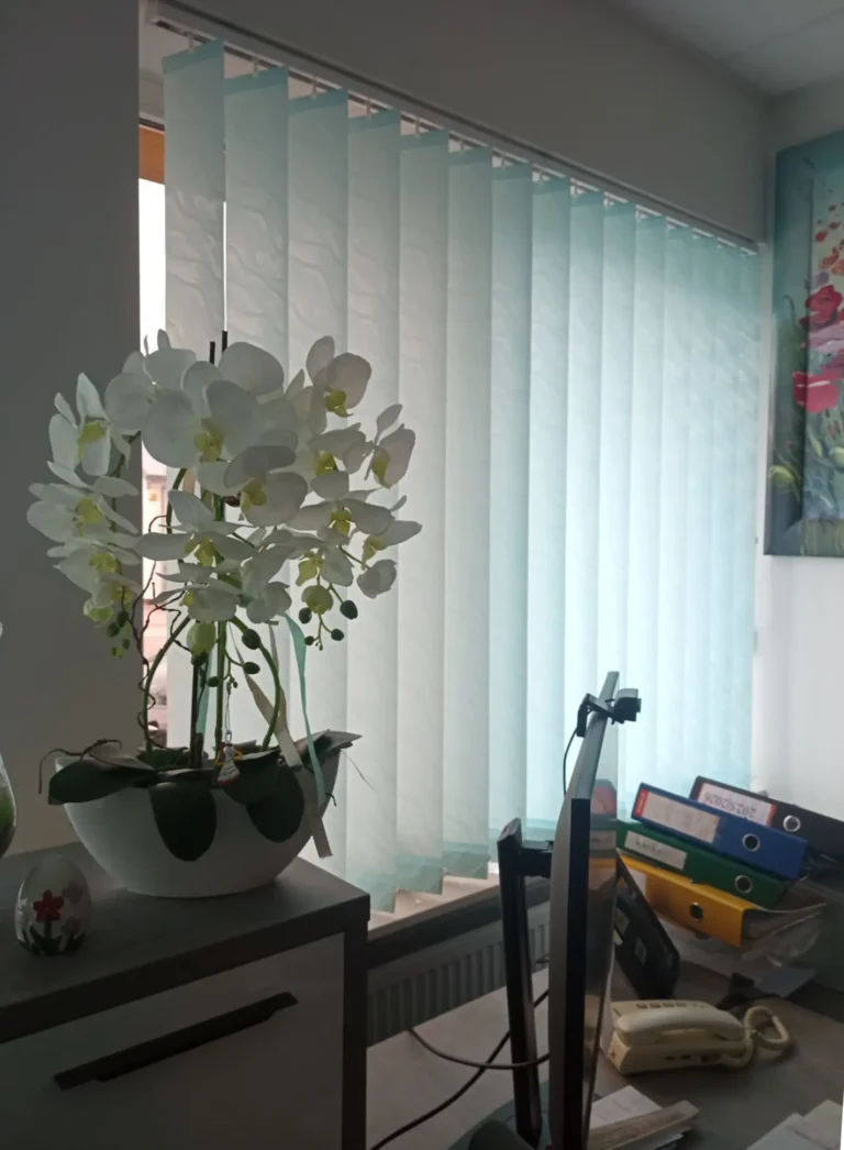 Żaluzja pionowa- Verticale w biurze- Agmart producent żaluzji